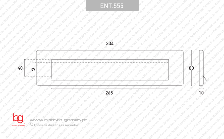 Entrada para correio - Lat�o / Inox 304